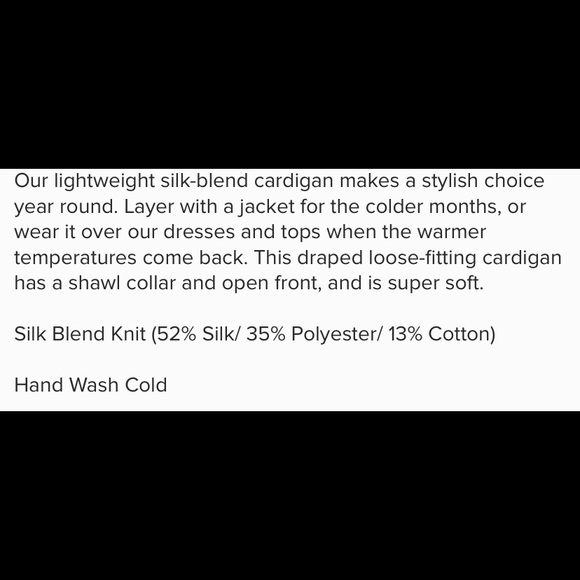 NWT! Pretty Transitional Cardigan in Opal - Picture 3 of 3